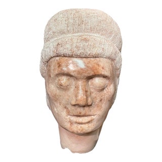 Mid 20th Century Abstract Pink Marble Bust For Sale