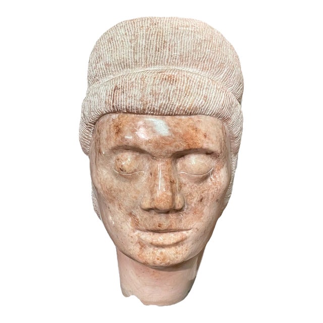 Mid 20th Century Abstract Pink Marble Bust For Sale