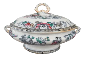 19th Century Chinoiserie Tureen With Lid by Ashworth Brothers