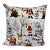 Festive 20” Square Santa Themed Christmas Pillow With Red Velour-Like Back - Made in U K For Sale
