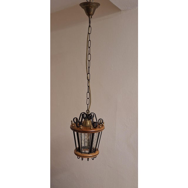 Mid-Century German Ceiling Lamp in the Shape of a Lantern, 1960s For Sale - Image 4 of 8