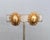 1980s Vintage 1980s Signed Monet Oval Goldtone Checkered Clip Earrings-2 Pieces For Sale - Image 5 of 7