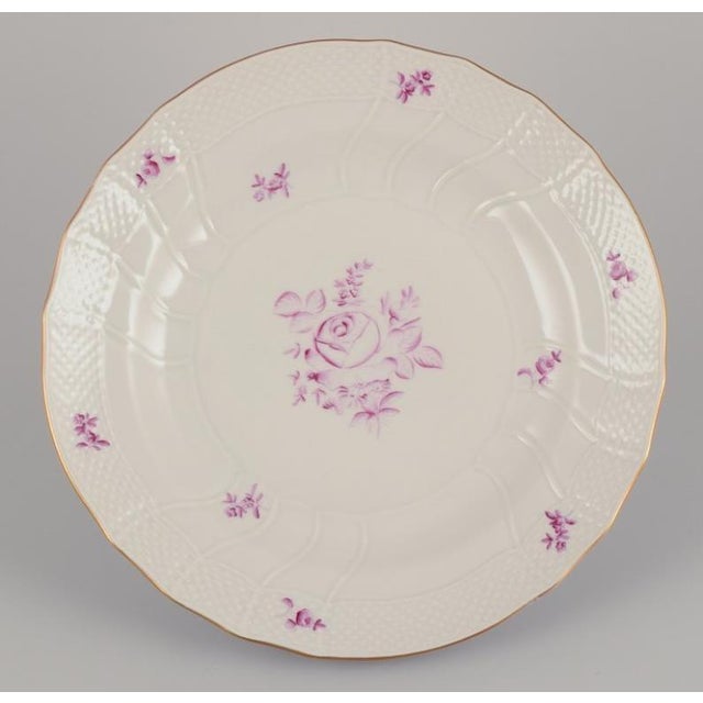 Mid 20th Century Dinner Plates from Herend, Hungary, Set of 4 For Sale - Image 4 of 9