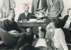 Henry Grossman, The Beatles, Office, Black and White Photograph, 20,7 X 25,4 Cm 1970s