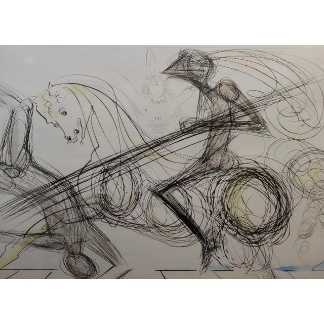 Salvador Dali - the Black Knight - Color Etching For Sale - Image 4 of 9