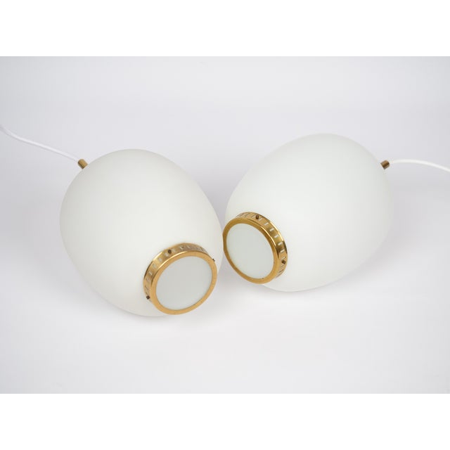 Metal Vintage Pendant Lamps by Bent Karlby for Lyfa, 1946, Set of 2 For Sale - Image 7 of 10