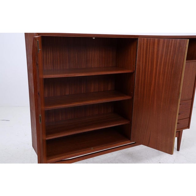 Wood Vintage Highboard in Teak, 1960s For Sale - Image 7 of 15