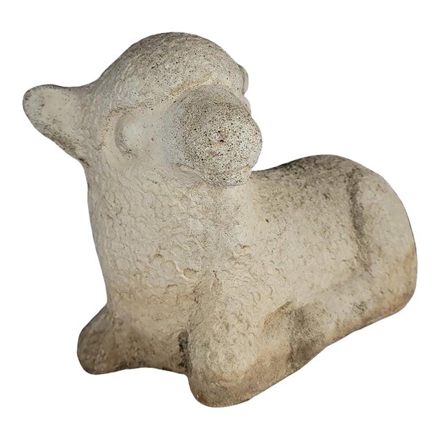 Early Concrete Lamb Sculpture For Sale