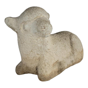 Early Concrete Lamb Sculpture