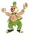 Heavy 14k Yellow Gold Enamel Clown Brooch Pin With Stone Accents - 14.8 Grams For Sale