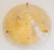 Italian murano glass flush mount ceiling light by sylcom light: a shallow cone of clear glass with amber glass fragments,...