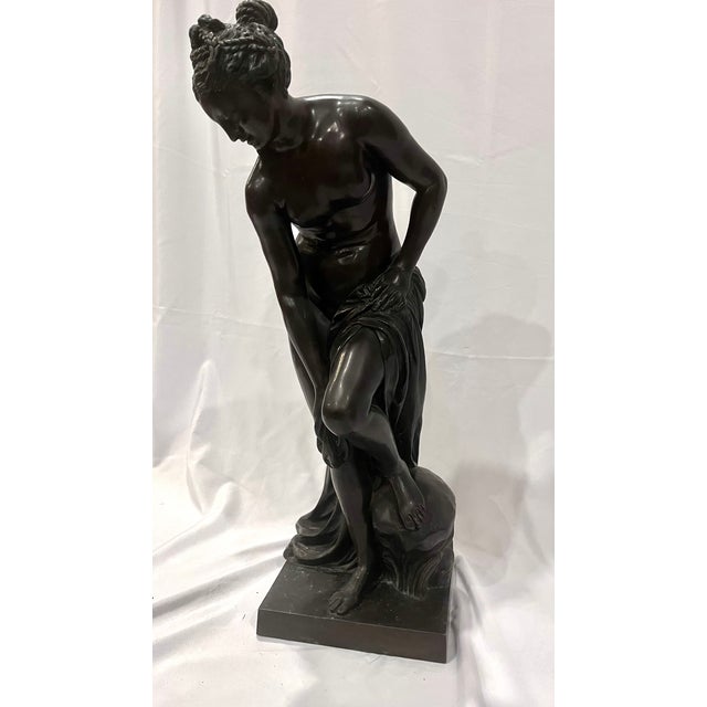 Late 19th Century 19th Century French Bronze Figure "Venus Emerging From the Bath" After Allegrain - 33" Tall For Sale - Image 5 of 18