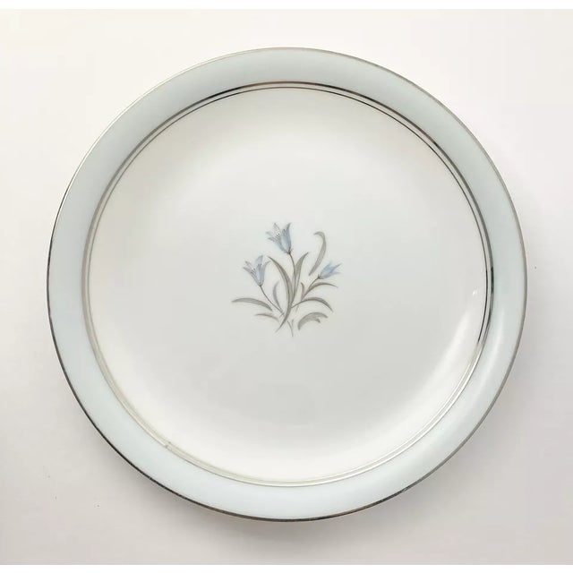 Noritake “Bluebell” Set of 8 Porcelain Salad Plates 8” No chips, cracks, or fleabites. Minor silver wear on rim. Comes...