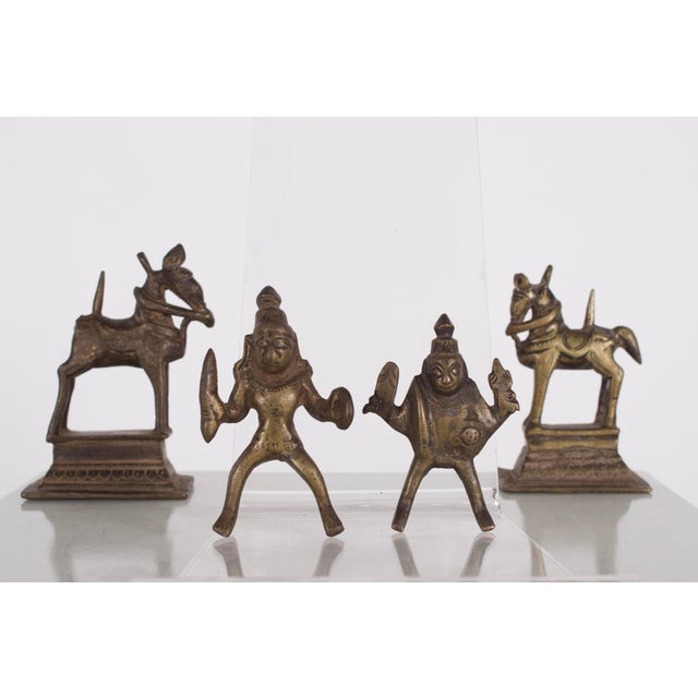 19th Century Brass Sculptures, India, Set of 2 For Sale - Image 3 of 6