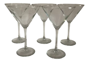 90s Modern Martini Glasses- Set of 5