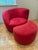 Lovely mid-century two-piece swivel lounge chair and ottoman. Vintage Nautilus chair and ottoman, attributed to Vladimir...