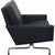 Poul Kjærholm PK31/2 chair upholstered in black aura leather, and with a frame of chromed spring steel. The chair is from...