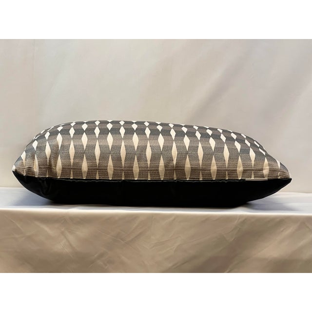 Contemporary Fabricut Buvette Diamond 23x17 Feather/Down Pillow For Sale - Image 3 of 3