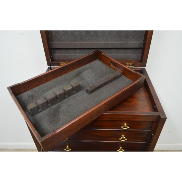 Henkel Harris Mahogany Silver Chest For Sale - Image 11 of 12