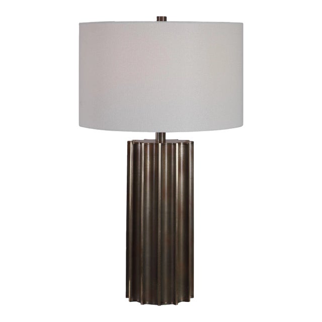 Khalio Gun Metal Table Lamp For Sale