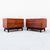 1960s Restored American of Martinsville Walnut & Brass Two Drawer Commodes / Nightstands For Sale - Image 12 of 15