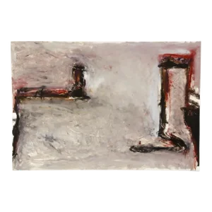 1987 Tom Lieber Abstract Expressionist Color Monotype Oil Painting by Tom Lieber