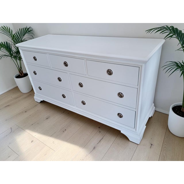 2000 - 2009 Vintage Chest of Drawers in White Wood Solid Wood by John Lewis, 2000s For Sale - Image 5 of 18