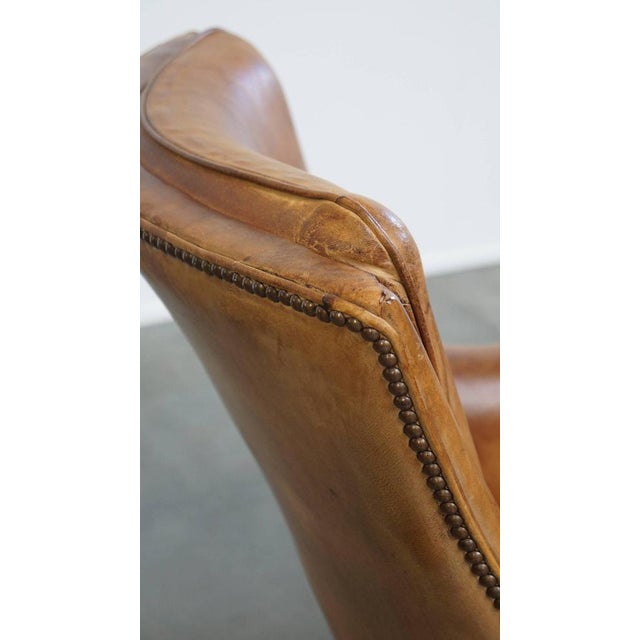 Vintage Armchair in Sheep Leather For Sale - Image 16 of 18
