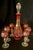 Glass Small Nachtmann Traube Cranberry Brandy Decanter Set - 7 pcs For Sale - Image 7 of 12