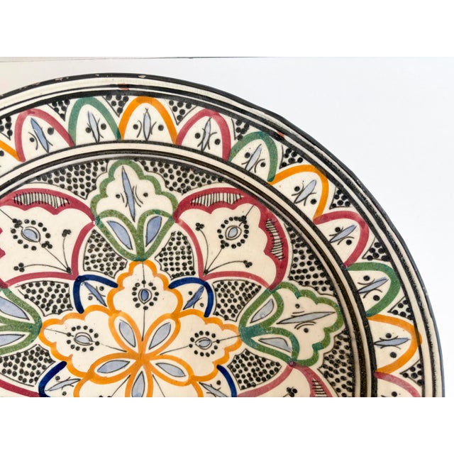 Moroccan Handmade Polychrome Ceramic Decorative Bowl in Mosaic Pattern For Sale - Image 11 of 17