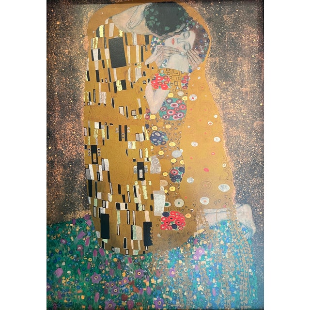 Gustav Klimt Vintage 1995 Poster of "The Kiss" by Top Art Milano, Framed Reproduction For Sale - Image 17 of 18