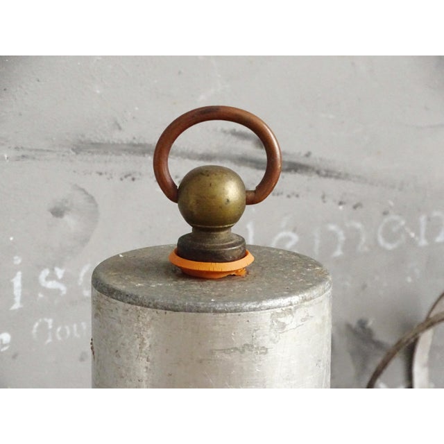 Charming bed warmer bottle from early 30s. Made of aluminum, metal and lovely solid brass & copper ring screw stopper. Bed...