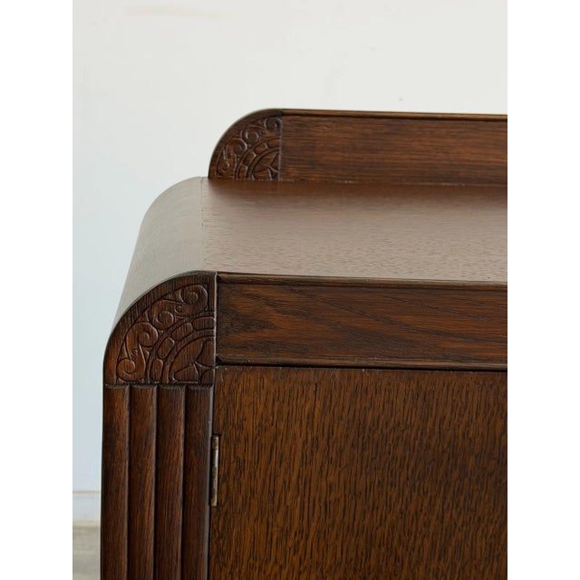 1940s Art Deco Waterfall Cabinet For Sale - Image 4 of 18
