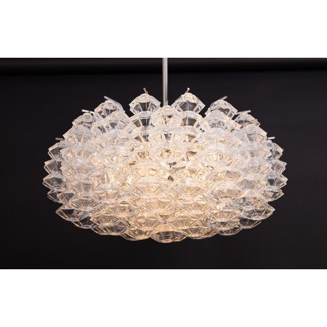 Large Pagoda Glass Chandelier from Kalmar, Austria, 1960s For Sale - Image 15 of 16