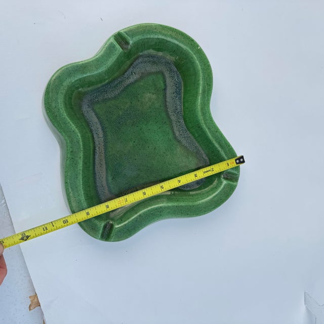 1960s Green Ceramic Free Form Vide Poche or Catchall For Sale - Image 10 of 10