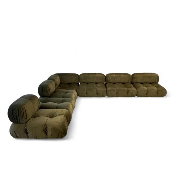 Green Camaleonda Sofa attributed to Mario Bellini for B&b Italia, 1973, Set of 7 For Sale - Image 8 of 15