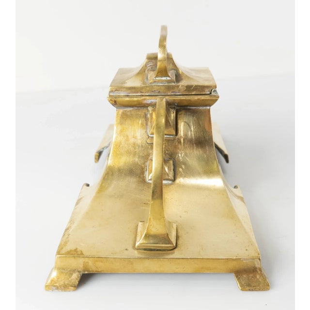 Early 20th Century Early 20th Century Art Nouveau Bronze Inkwell For Sale - Image 5 of 11