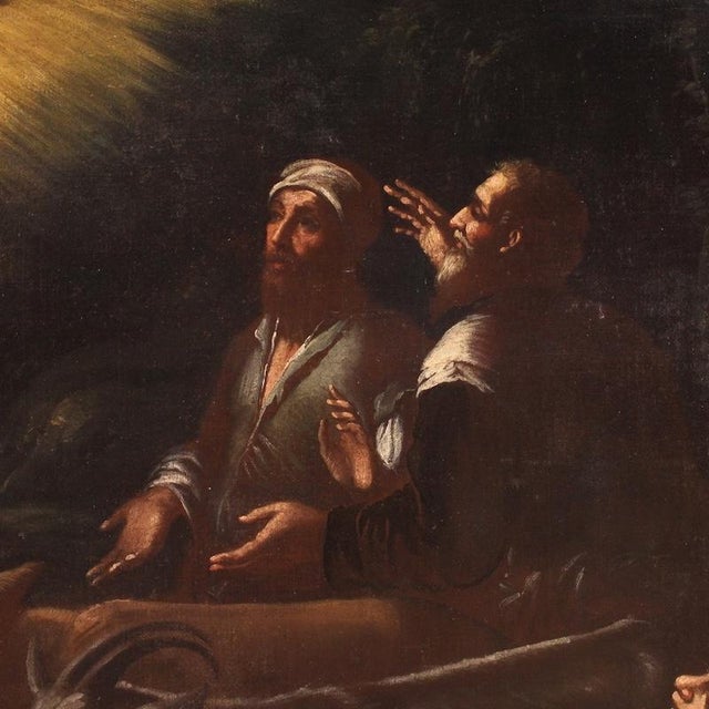 Bassano School Artist, The Announcement to the Shepherds, 1630, Oil on Canvas For Sale - Image 8 of 13