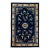 1920s Antique Chinese Peking Wool Rug Handmade Blue With Classic Floral Design For Sale