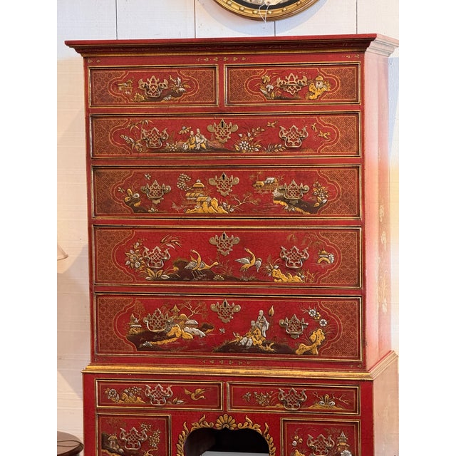 Wood Late 18th Century George III Chinoiserie Chest on Stand For Sale - Image 7 of 16