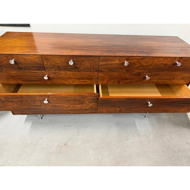 1970’s George Nelson Rosewood Thin Edge Long Dresser For Sale - Image 4 of 18