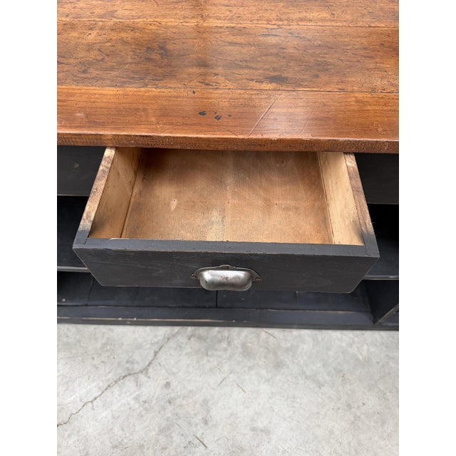 Black Antique Shop Counter, Early 20th Century For Sale - Image 8 of 13