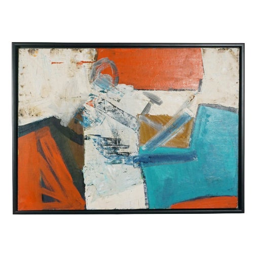 Anne Hall, Abstract Composition, 1970s, Oil on Canvas For Sale