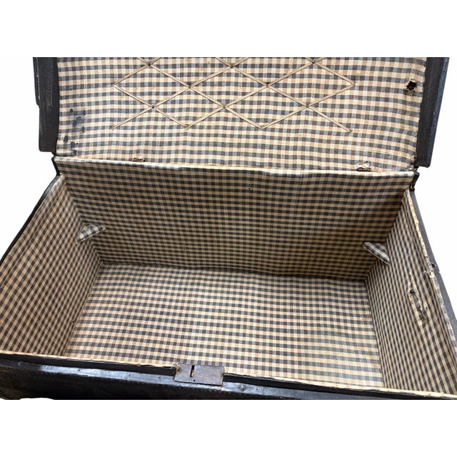 17th Century Leather Bound Wedding Chest Coffee on Stand For Sale - Image 12 of 12