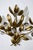 Metal Wrought and Gilded Iron 4-Light Wall Light with Leaves and Flowers For Sale - Image 7 of 10
