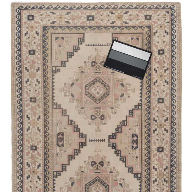 Tan Vintage Turkish Oushak Area Rug 3'10 X 6'2 For Sale - Image 8 of 8