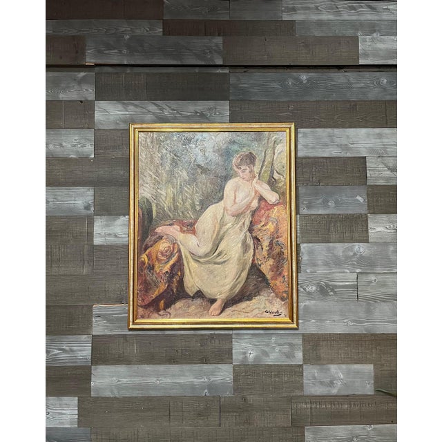 Otto Vautier, The Reflection of the Model, Oil on Canvas For Sale - Image 13 of 15