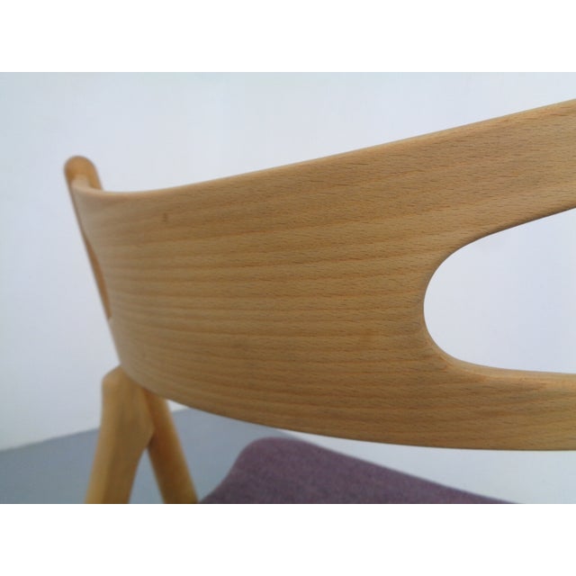 CH 29 Sawbuck Chairs in Oak and Wool by Hans J. Wegner for Carl Hansen & Son, 1950s, Set of 2 For Sale - Image 17 of 18