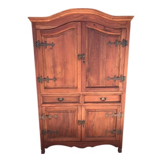 Antique Rustic Spanish Style Armoire For Sale