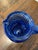Vintage Hand-Blown Cobalt Blue Glass Pitcher With Matching Saucer For Sale - Image 9 of 9